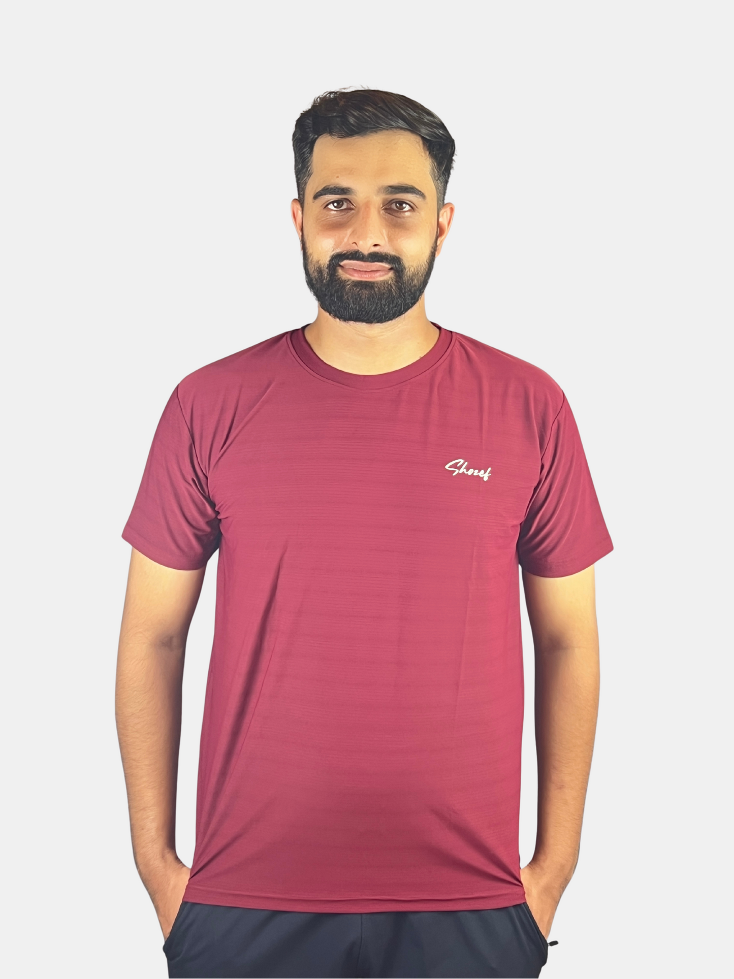 Shozef Elite Dryfit imported Tee -Maroon
