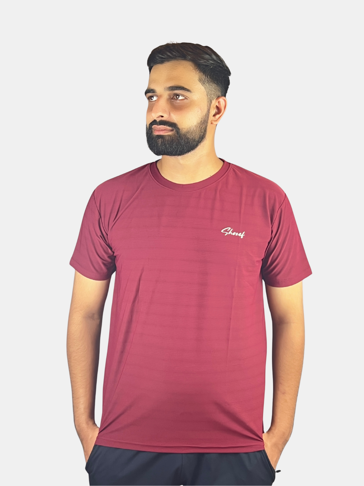 Shozef Elite Dryfit imported Tee -Maroon