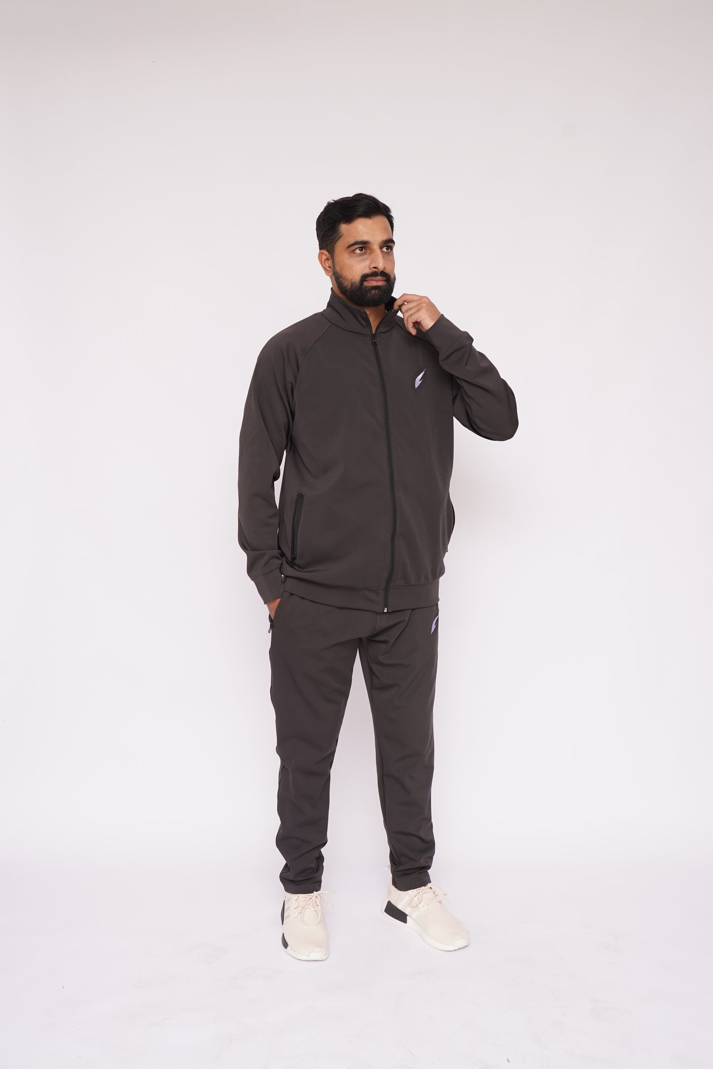 Shozef Performance Zipper Charcoal Grey