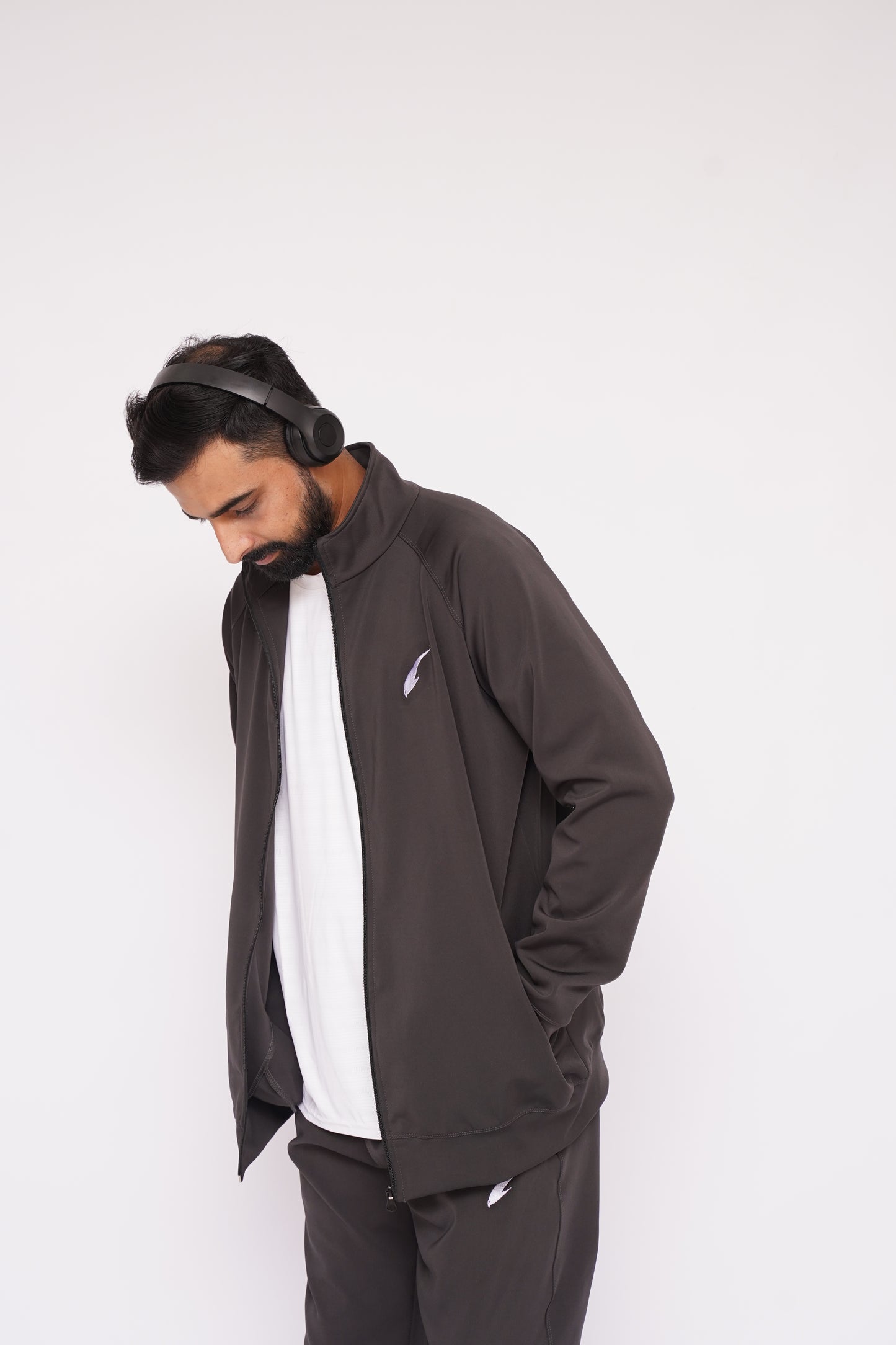 Shozef Performance Zipper Charcoal Grey