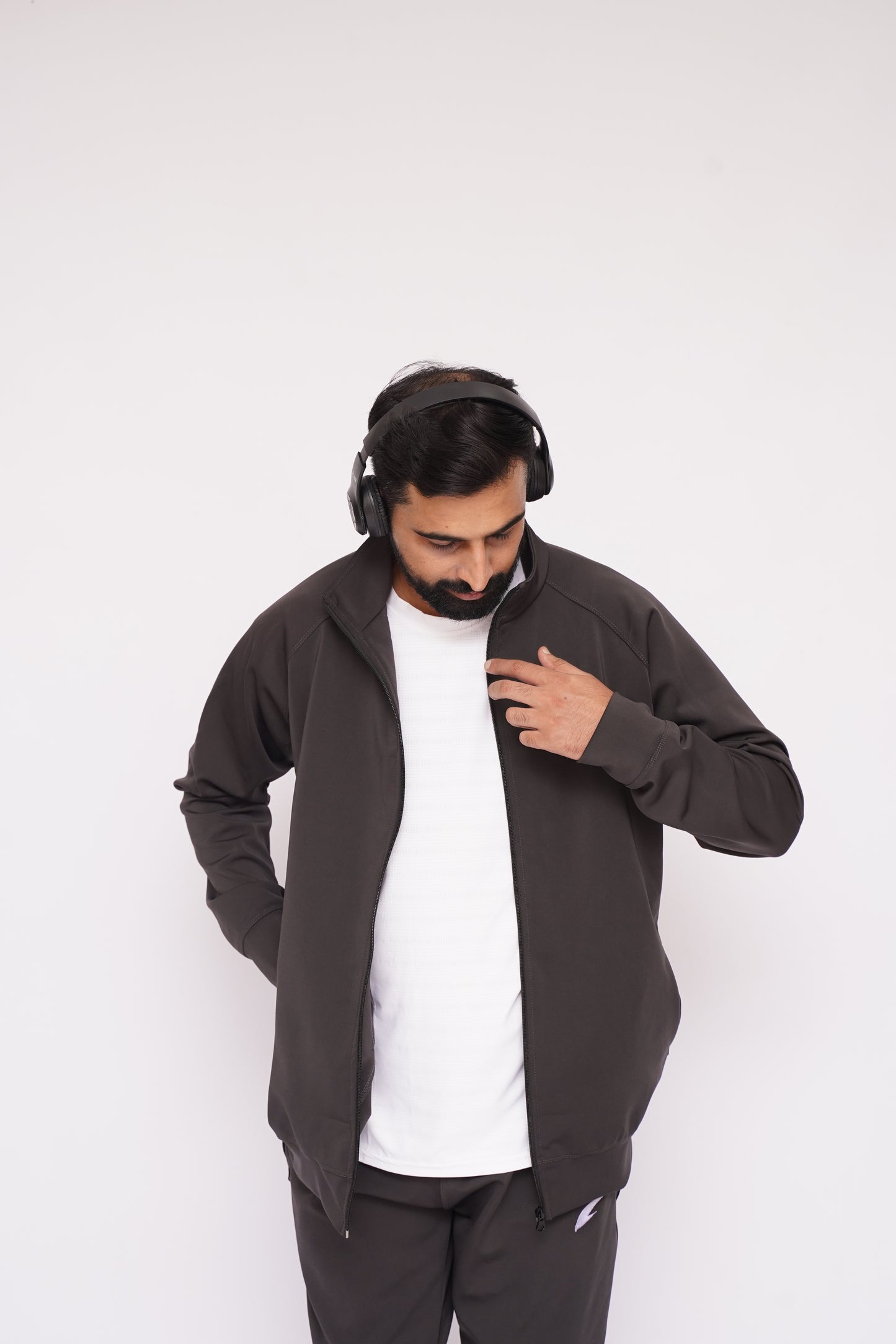 Shozef Performance Zipper Charcoal Grey