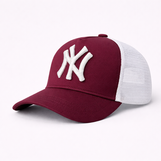 Pro Fit Snapback Trucker Hat Maroon